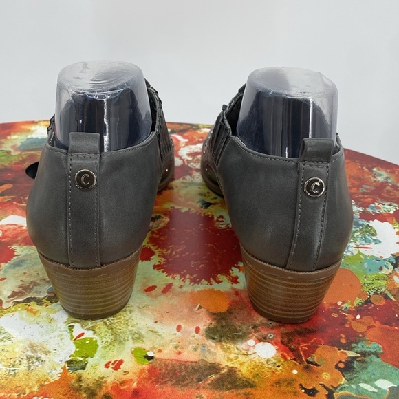 Circus by Sam Edelman Helena Studded Ankle Boots Womens Size 9.5M Gray Slip-on - Picture 7 of 13